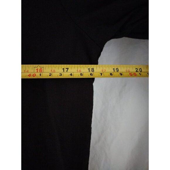 Womens Floral Embroidered Black Short Sleeve Blouse, 100% Cotton, Size S - Picture 7 of 7